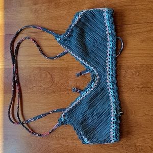 Crochet covered bikini top